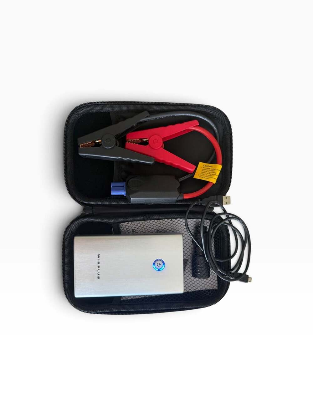 WINPLUS 12V Car Jump Starter & Portable Power Bank with Case and Cables